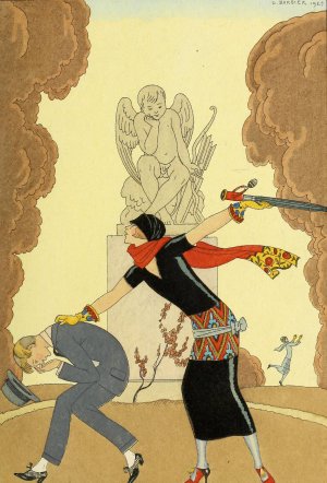 Falbalas et fanfreluches, La Colere by George Barbier Oil Painting