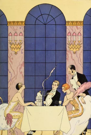 Falbalas et fanfreluches, La Gourmandise Oil painting by George Barbier
