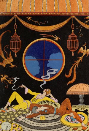 Falbalas et fanfreluches: La paresse by George Barbier Oil Painting
