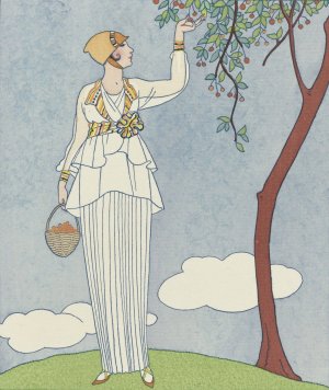 Famous Fashion Houses by George Barbier Oil Painting