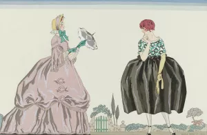 Grand-Mere and Petite-fille Oil painting by George Barbier