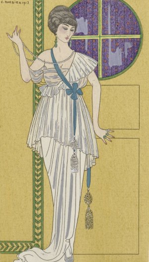 Grande robe du soir by George Barbier Oil Painting
