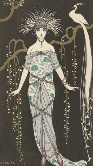 Grande robe du soir by George Barbier Oil Painting