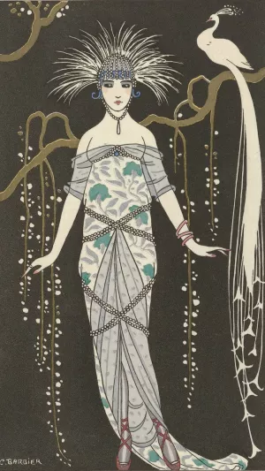 Grande robe du soir by George Barbier Oil Painting