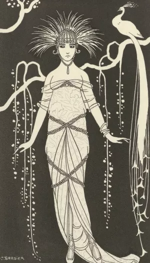 Grande robe du soir by George Barbier Oil Painting