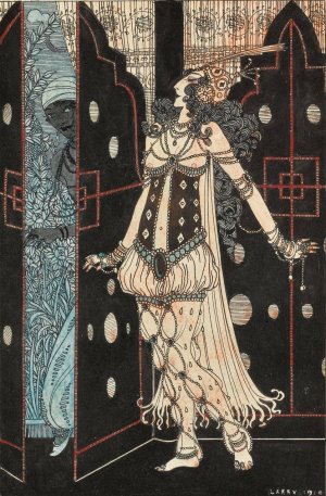 Ida Rubinstein and Vaslav Nijinsky in Scheherazade by George Barbier Oil Painting