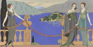 Isola Bella; Robes du soir de Redfern by George Barbier Oil Painting