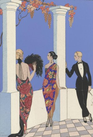 Joie de vivre; Falbalas et Fanfreluches by George Barbier Oil Painting