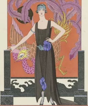 La belle dame sans merci ; Robe du soir, de Worth by George Barbier Oil Painting