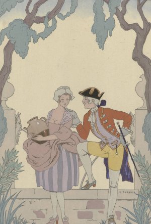La Cruche caffee by George Barbier Oil Painting