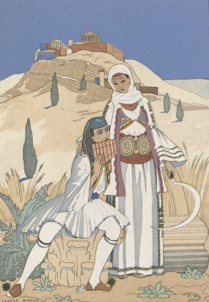 La flute de Pan by George Barbier Oil Painting