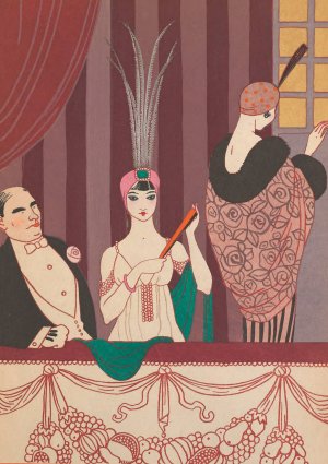 La Loge by George Barbier Oil Painting