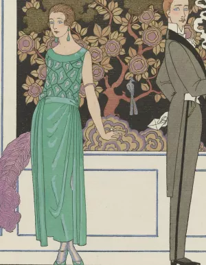 La premiere imprudence ; Robe du soir, de Beer by George Barbier Oil Painting