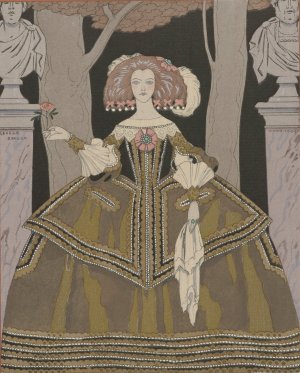 La rose de l'infante ; Costume, de Worth by George Barbier Oil Painting