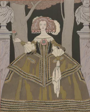 La rose de l'infante ; Costume, de Worth by George Barbier Oil Painting