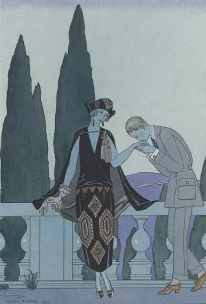 La Villa d'Este ; France XXe siecle by George Barbier Oil Painting
