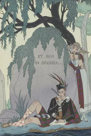 L'amant poete. ; ecosse XIXe siecle Oil painting by George Barbier