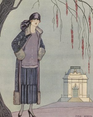 Le Belvedere ; Robe-Manteau, de Worth by George Barbier Oil Painting