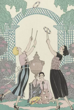 Le Jeu des Graces Oil painting by George Barbier