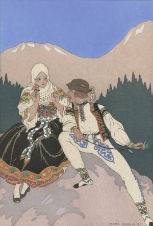 Le Langage des Fleurs by George Barbier Oil Painting