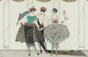 Les Belles Sauvagesses de 1920 by George Barbier Oil Painting