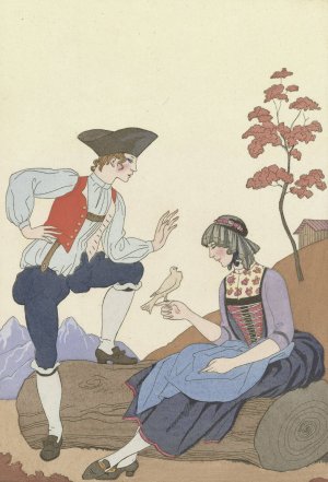 L'Oiseau Cheri by George Barbier Oil Painting