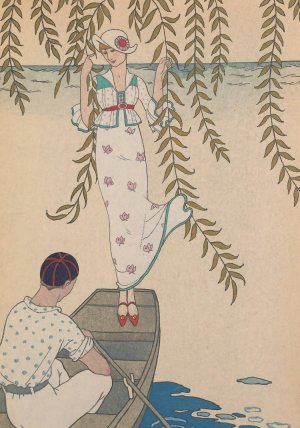 Midi Sur L'eau by George Barbier Oil Painting