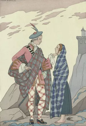 N'ayez pas peur, petite!; ecosse XVIIIe siecle Oil painting by George Barbier