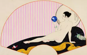 Odalisque a la Boulle de Crystal Oil painting by George Barbier