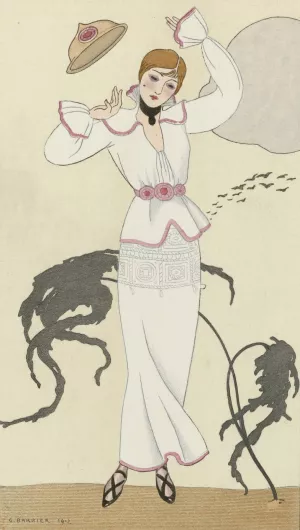Robe de drap blanc Oil painting by George Barbier