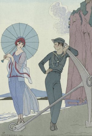 Romance sans paroles by George Barbier Oil Painting