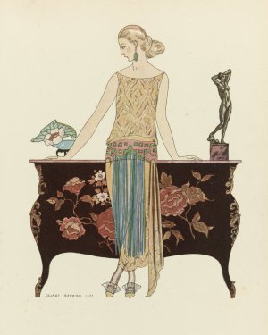 Rosalinde; Robe du soir, de Worth by George Barbier Oil Painting