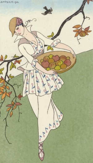 Toilette de taffetas by George Barbier Oil Painting
