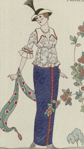 Toilette d'ete  by George Barbier - Hand-Painted Oil Painting Reproduction