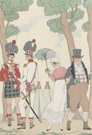 Venez donc, ma bonne amie! Oil painting by George Barbier