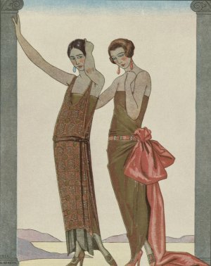 Vesper; Robes du soir, de Worth by George Barbier Oil Painting