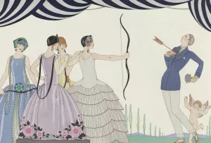 Visez au coeur, belles dames! by George Barbier Oil Painting