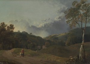 Landscape with Cottagers by George Barret Oil Painting