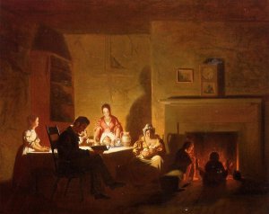 Family Life on the Frontier by George Caleb Bingham Oil Painting