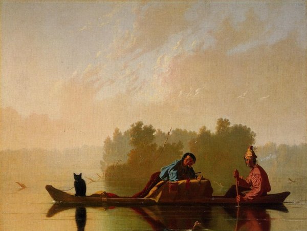 Main Product Photo of Fur Traders Descending the Missouri Painting by George Caleb Bingham