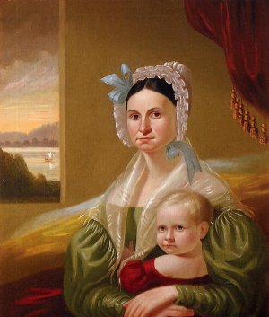 Mrs. David Steele Lamme and Son, William Wirt by George Caleb Bingham Oil Painting