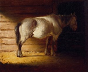 Old Field Horse by George Caleb Bingham Oil Painting
