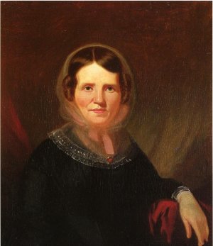 Portrait of a Woman with a Red Broach by George Caleb Bingham Oil Painting