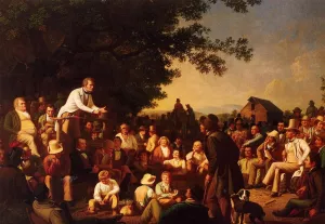 Stump Speaking by George Caleb Bingham - Oil Painting Reproduction