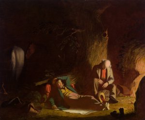 The Belated Wayfarers by George Caleb Bingham Oil Painting