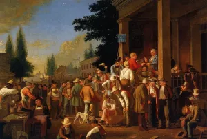 The County Election no.1 by George Caleb Bingham - Oil Painting Reproduction