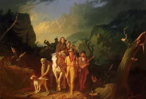 The Emigration of Daniel Boone by George Caleb Bingham - Oil Painting Reproduction