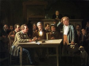 The Puzzled Witness by George Caleb Bingham Oil Painting
