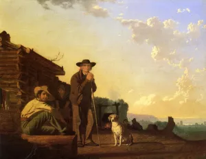 The Squatters painting by George Caleb Bingham