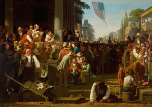 The Verdict of the People by George Caleb Bingham Oil Painting